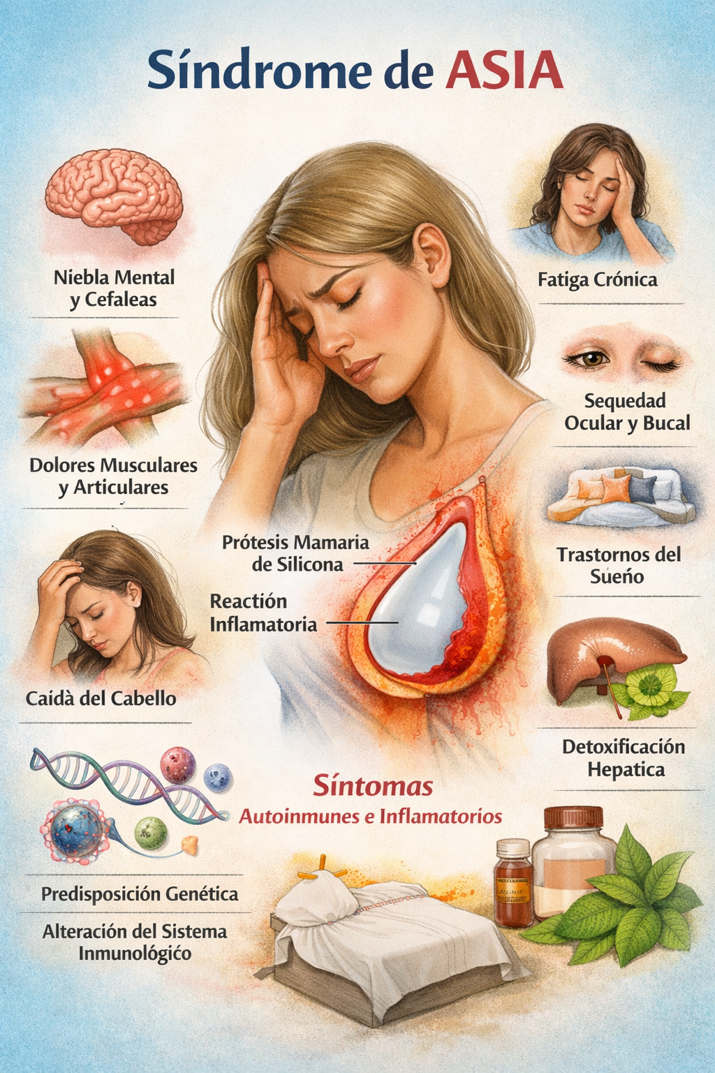 Síntomas síndrome de ASIA