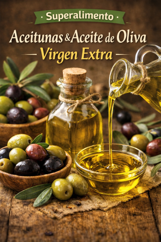 Superfood Aceitunas y aceite de oliva virgen extra