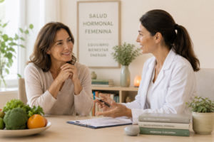 Consulta integrativa para mejorar la salud hormonal femenina durante la premenopausia.