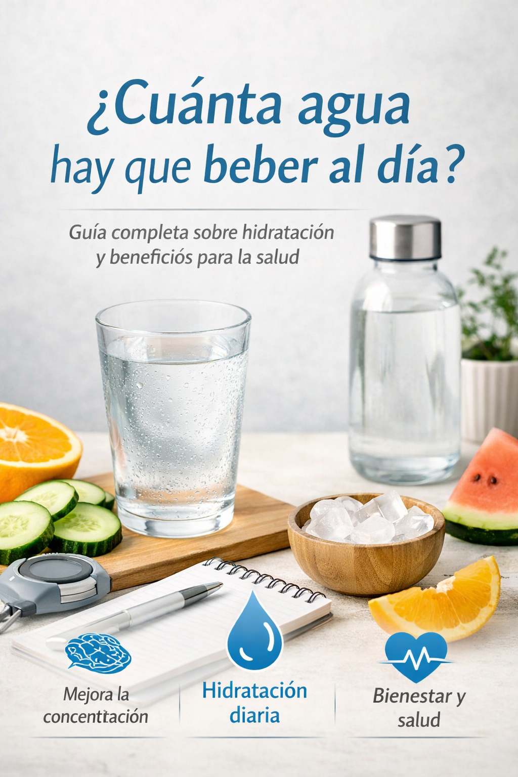 ¿Cuánta agua hay que beber al día?