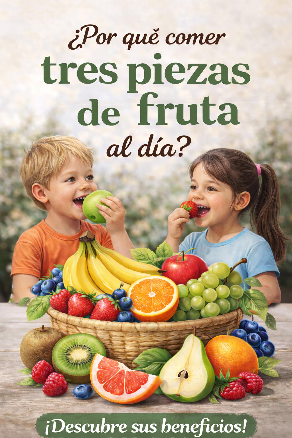 ¿Por qué los niños deben comer tres piezas de fruta al día?