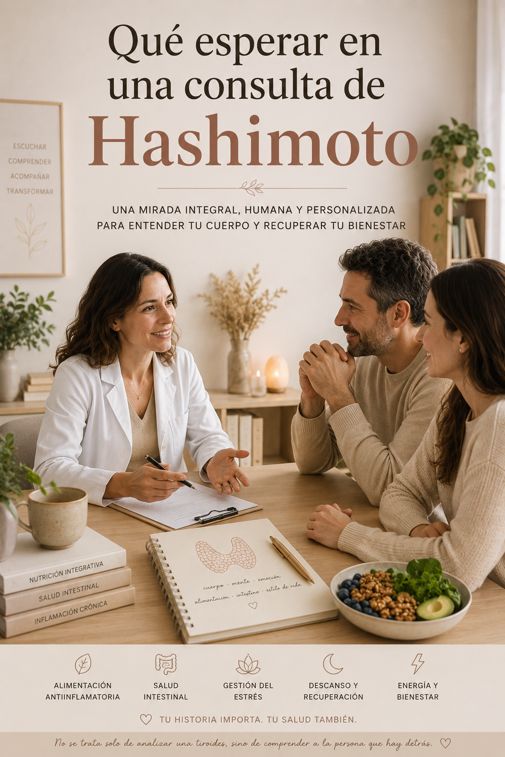 Qué esperar en una consulta de Hashimoto: mucho más que revisar la tiroides