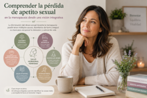 Visión integrativa de la pérdida de apetito sexual en la menopausia y la salud hormonal femenina.