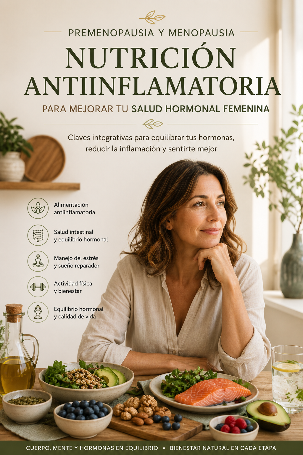 Premenopausia y Menopausia: Nutrición Antiinflamatoria para Mejorar la Salud Hormonal Femenina