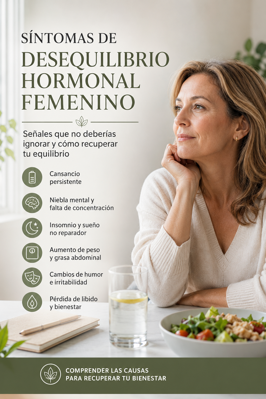 Síntomas de desequilibrio hormonal femenino: señales que no deberías ignorar